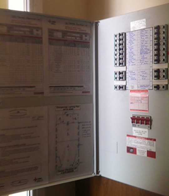 Neatly labelled distribution board installed by Cantab Electrical